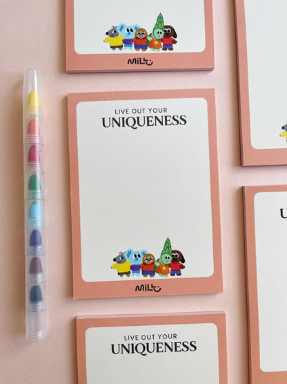 Pink Uniqueverse Memo Pad