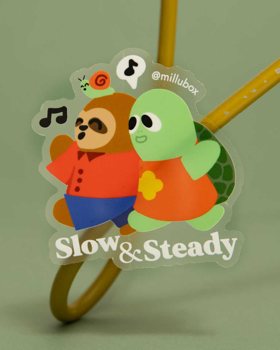 Slow & Steady Sticker